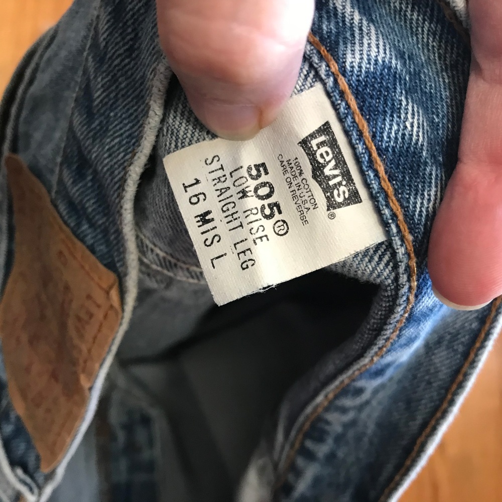 Levi's 505 Low Rise Straight Leg 16 MIS L USA Made - Picture 3 of 8